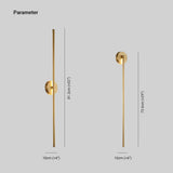 Fauro Modern Linear Metal&Silica Gel Wall Mount Lamps, Gold