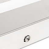 Arisha Elegant Rectangular Mirror Front Vanity Sliver White Wall Light