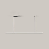 Arisha Minimalist Linear Metal Pendant Light, White/Black