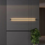 Liora Modern Slim Linear Black LED Wall Lamp