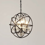 Kristy Rustic Vintage Candle Metal Pendant Light Black/Rust Bedroom
