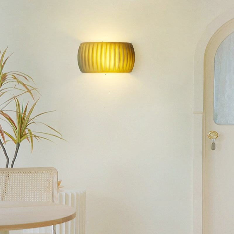 Aria Modern LED Indoor Wall Lamp Orange/Green Resin Bedroom
