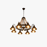 Epoch Vintage Industrial Rope Chandelier  Living Room