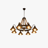 Epoch Vintage Industrial Rope Chandelier  Living Room