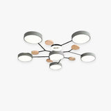 Arisha Ceiling Light, Wood Round for Living Room