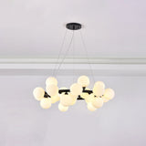 Valentina Bass Glass Bubble Golden Chandelier
