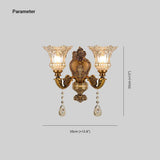 Ramiq Vintage Flor Metal/Glass Wall lamp, Gold