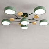 Arisha Ceiling Light, Wood Round for Living Room