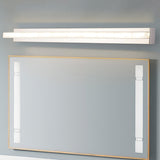 Arisha Elegant Rectangular Mirror Front Vanity Sliver White Wall Light
