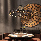 Epoch Vintage Industrial Rope Chandelier  Living Room