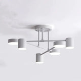 Quor LED Flush Ceiling Light, Black/White/Gold 6 Head