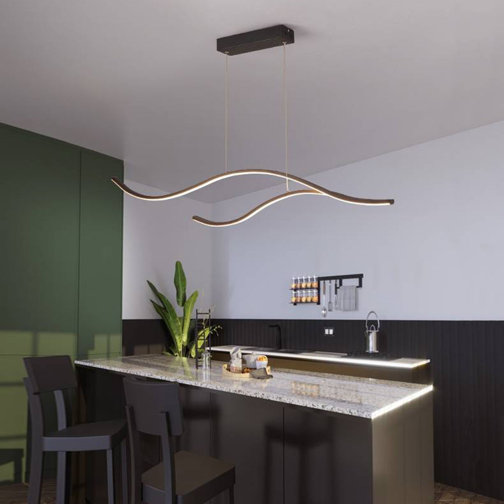 Arisha Modern Wave Pendant Light, 2 Colour