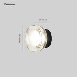 Ray Modern Mini Bubble Metal/Glass Outdoor Wall Lamp, Transparent