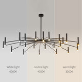 Arisha Modern Blown Linear Metal Multi-heads Chandelier