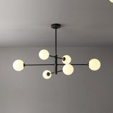 Valentina Modern Glass Shade Pendant Light, Copper/Black