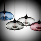 Valentina Modern Bread Shaped Glass Pendant Light, 6 Colour