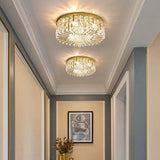 Kristy Luxury Flush Mount Metal/Crystal Ceiling Light