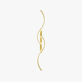 Lumor Modern Linear Wave Bedroom Wall Lamp, Black/Gold
