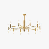 Kristy Modern Cylindrical Metal Chandelier, Gold
