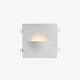 Aria Modern Recessed Metal/Plaster LED Wall Lamp, White