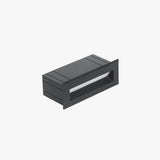 Ray Modern Metal Rectangular Outdoor Deck/Step Light, Black