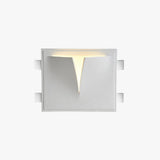 Aria Modern Recessed Metal/Plaster LED Wall Lamp, White
