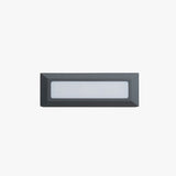 Ray Modern Metal Rectangular Outdoor Deck/Step Light, Black