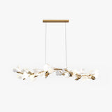Olivia  Modern Art Deco Metal & Ceramic Chandelier, Gold