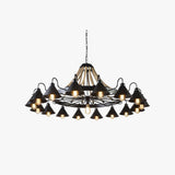 Epoch Vintage Industrial Rope Chandelier  Living Room