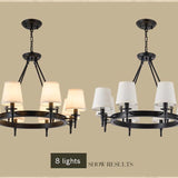 Silva vintage Ring Metal/Fabric Chandelier, Black/Copper