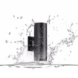 Kren Minimalist Metal Double-headed Outdoor Wall Lamp, Black