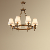 Silva vintage Ring Metal/Fabric Chandelier, Black/Copper