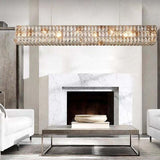 Kristy Rectangular Luxury Crystal Chandelier, 2 Colour