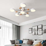 Arisha Ceiling Light, Wood Round for Living Room