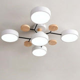 Arisha Ceiling Light, Wood Round for Living Room