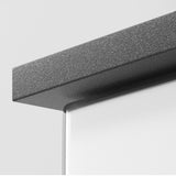 Ray Modern Minimalist Rectangular Metal Outdoor Wall Lamp, Black