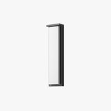 Ray Modern Minimalist Rectangular Metal Outdoor Wall Lamp, Black