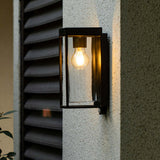 Ray Modern Rectangular Solar Waterproof Glass Outdoor Wall Lamp
