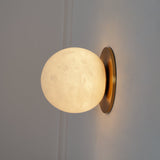 Lynq Alabaster Mini Orb Wall Lamp
