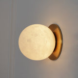 Lynq Alabaster Mini Orb Wall Lamp