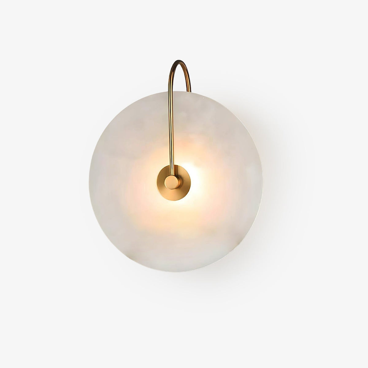 Kristy Alabaster LED Wall Lamp Round Iconic Circular