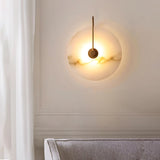 Kristy Alabaster LED Wall Lamp Round Iconic Circular