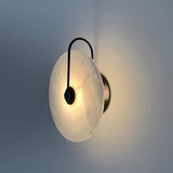 Kristy Alabaster LED Wall Lamp Round Iconic Circular
