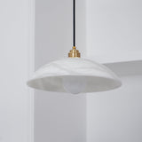 Delin Dome Pendant Light Alabaster &Brass