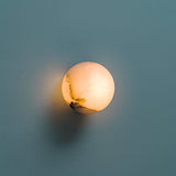 Lynq Alabaster Mini Orb Wall Lamp