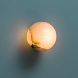 Lynq Alabaster Mini Orb Wall Lamp