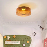 June  Amber Glass  Ceiling Light