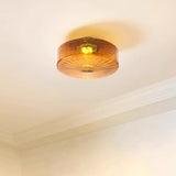 June  Amber Glass  Ceiling Light