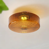 June  Amber Glass  Ceiling Light
