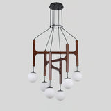 Terra Chandelier Geometric Wood